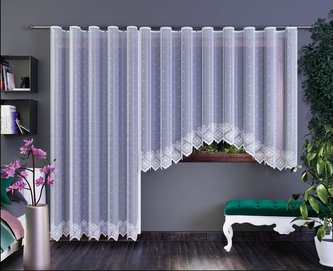 Forbyt, Hotová záclona nebo balkonový komplet, Xenie, bílá 300 x 140 cm Forbyt, Hotová záclona nebo balkonový komplet, Xenie, bílá 300 x 140 cm