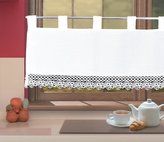 Hotová záclona, Mája, bílá, 40 x 80 cm