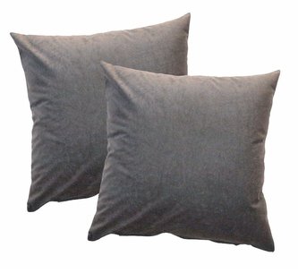 Forbyt, Návlek na polštář, Suedine sada 2 ks, tmavěšedý, 40 x 40 cm