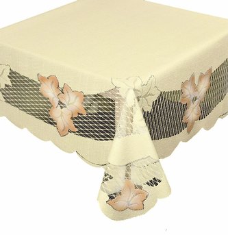 Forbyt  Ubrus Krajkový žakarový , 8305 barevný pr.100 cm