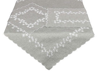 Ubrus celoroční, Pomněnky, šedý 85 x 85 cm