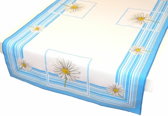 Ubrus celoroční, Kopretina, modrý 50 x 100 cm