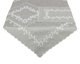 Ubrus celoroční, Pomněnky, šedý 35 x 35 cm