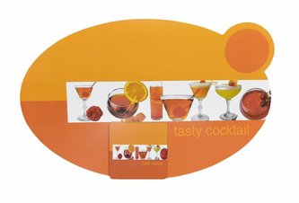 Dekorační prostírání PVC, Coctail 4 +4 , žlutá