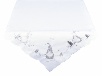 Ubrus Vánoční, Vánoční trpaslíci, bílý 40 x 90 cm