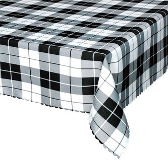Forbyt, Ubrus s nešpínivou úpravou, Káro, šedočerné 130 x 160 cm