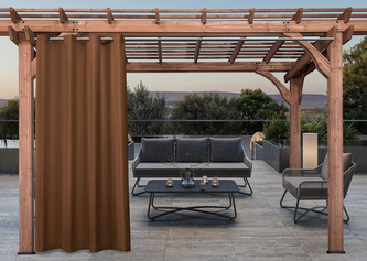 Venkovní zahradní závěs s kroužky MONTANA color 22 hnědá, 155x220 cm (cena za 1 kus) MyBestHome + DÁREK úvaz ze stejné látky Venkovní zahradní závěs s kroužky MONTANA color 22 hnědá, 155x220 cm (cena za 1 kus) MyBestHome + DÁREK úvaz ze stejné látky