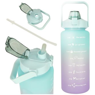 Láhev na vodu Bidon - Tyrkysovo-fialová 2000 ml Láhev na vodu Bidon - Tyrkysovo-fialová 2000 ml