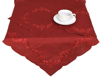 Ubrus celoroční, Gabriela, červený 35 x 35 cm