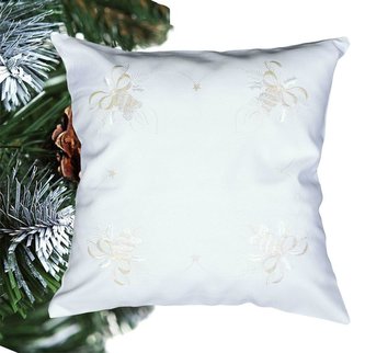 Forbyt, Návlek na polštář, Vánoční svíčky, bílý , 40 x 40 cm