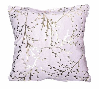 Návlek na polštář, Zlaté větvičky, 40 x 40 cm, pastělovorůžový