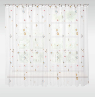 Záclona voálová, Dorka metráž, bílá 175 cm