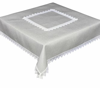 Forbyt, Ubrus celoroční, Bílá krajka, béžovobílý 35 x 160 cm
