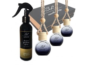 Smell of Life Smell of Life pro muže - parfémovaný sprej One Million 200 ml + 3 x 10 ml vůně do auta (One Million, Sauvage, Bottled) man Smell of Life Smell of Life pro muže - parfémovaný sprej One Million 200 ml + 3 x 10 ml vůně do auta (One Million, Sauvage, Bottled) man