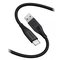 Swissten Datový kabel SOFT SILICONE USB / USB-C 1,5 M 60W ČERNÝ
