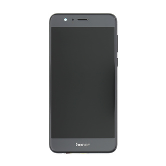 Honor 8 LCD Display + Dotyková Deska + Přední Kryt Black (Service Pack)