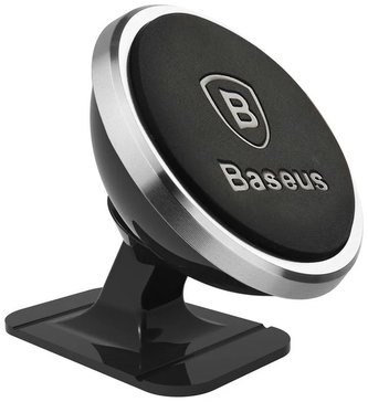 Baseus SUCX140012 Otočný Magnetický Držák Telefonu Silver