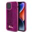Guess Sequin Script Logo Zadní Kryt pro iPhone 12/12 Pro Magenta