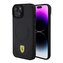 Ferrari PU Leather Bottom Carbon MagSafe Zadní Kryt pro iPhone 15 Black