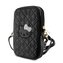 Hello Kitty PU Leather Quilted Pattern Kitty Head Logo Phone Bag Black
