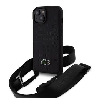 Lacoste Iconic Petit Pique Crossbody Woven Logo Kryt iPhone 15 černý