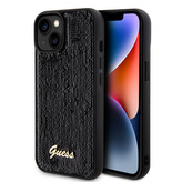 Guess Sequin Script Logo Zadní Kryt pro iPhone 15 Black