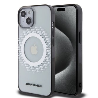 AMG PC/TPU Rhombuses Magsafe Zadní Kryt pro iPhone 15 Transparent
