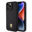 Ferrari PU Leather Bottom Carbon MagSafe Zadní Kryt pro iPhone 15 Pro Max Black