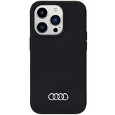 Audi Silicone Zadní Kryt pro iPhone 14 Pro Max Black