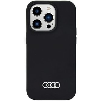 Audi Silicone Zadní Kryt pro iPhone 14 Pro Max Black