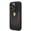 Ferrari PU Carbon Zadní Kryt pro iPhone 14 Pro Black