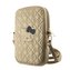 Hello Kitty PU Leather Quilted Pattern Kitty Head Logo Phone Bag zlaté