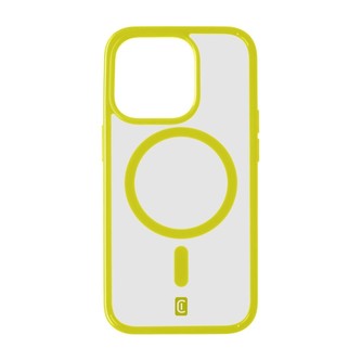 Cellularline POP MAG zadní kryt s MagSafe Apple iPhone 15 Pro Max čirý/limetkový