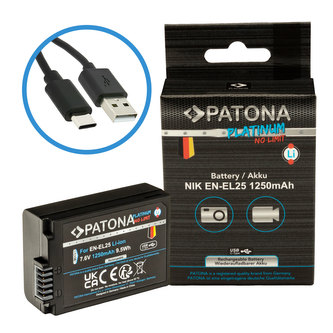 Aku Nikon EN-EL25 1250mAh Li-Ion Platinum USB-C nabíjení