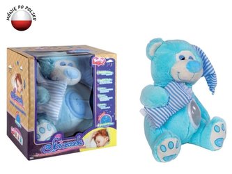 Miś śpioszek niebieski 30cm