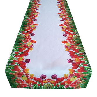 Vzorovaný ubrus - běhoun na stůl TULIPÁNY IV. 40x140 cm Mybesthome