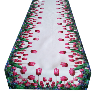 Vzorovaný ubrus - běhoun na stůl TULIPÁNY III. 40x140 cm Mybesthome