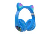 Oxe Bluetooth bezdrátová dětská sluchátka s ouškama, modrá