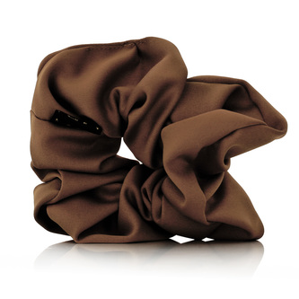 MURU saténová scrunchie gumička - pekan