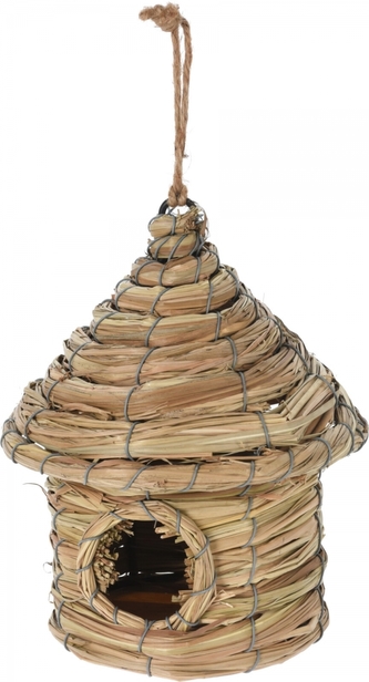 Ptačí budka z mořské trávy 18x20 cm