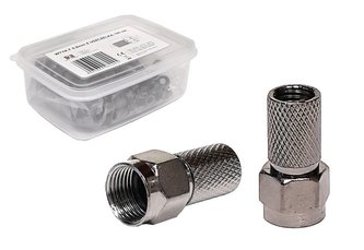 Konektor F 6,8 mm PROFI s gumovým těsněním 100ks v krabici