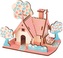 Woodcraft Dřevěné 3D puzzle Americká chata