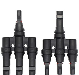 Konektor MC4 pro solární panely, rozbočení 3 panely, pár