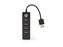 NEDIS UHUBU2420BK USB hub | 4portový | USB 2.0 | černý