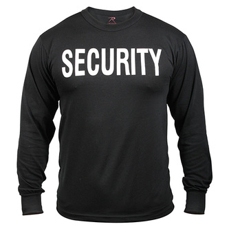 Triko s dlouhým rukávem SECURITY ČERNÉ vel.XXL