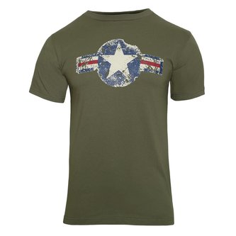 Triko VINTAGE ARMY AIR CORP ZELENÉ vel.L