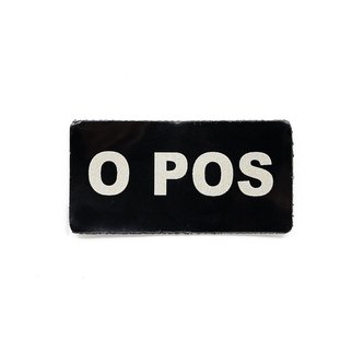 Nášivka IFF IR krevní skupina VELCRO 0 POS ČERNÁ