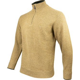 Svetr ASHCOMBE se zipem jehněčí vlna BARLEY vel.XXL