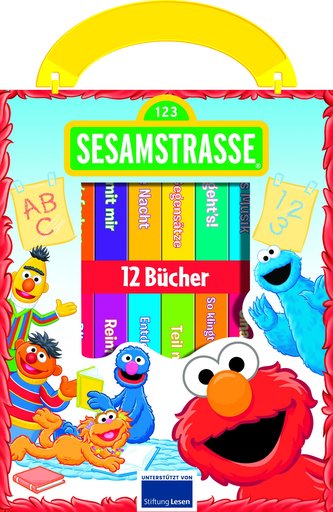 Sesamstraße - Meine erste Bibliothek - Bücherbox mit 12 Pappbilderbüchern