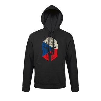 Mikina CZECH SPARTAN s kapucou ČERNÁ vel.XXL